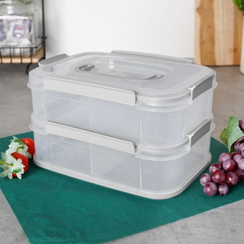 Pojemnik na wędliny i sery wędlinę ser 2-poziomowy 2x 1.8L 2 szt. ORION 126043