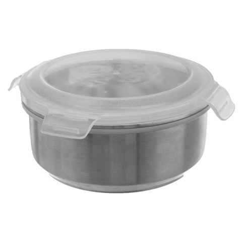 Pojemnik na żywność stalowy okrągły z pokrywką i uszczelką 400 ml ORION 127536