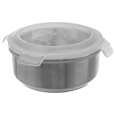 Pojemnik na żywność stalowy okrągły z pokrywką i uszczelką 750 ml ORION 127537