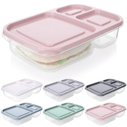 Pojemnik plastikowy na żywność z pokrywką dzielony 1.15L HOBBY LIFE 127101