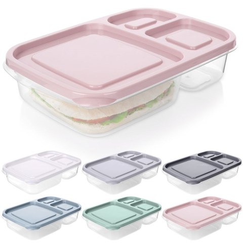 Pojemnik plastikowy na żywność z pokrywką dzielony 1.15L HOBBY LIFE 127101