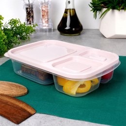 Pojemnik plastikowy na żywność z pokrywką dzielony 1.15L HOBBY LIFE 127101