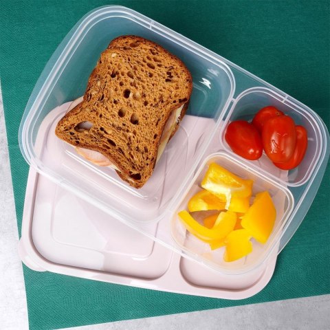 Pojemnik plastikowy na żywność z pokrywką dzielony 1.15L HOBBY LIFE 127101