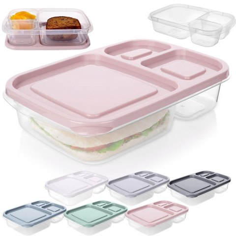 Pojemnik plastikowy na żywność z pokrywką dzielony 1.15L HOBBY LIFE 127101