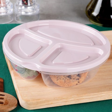 Pojemnik plastikowy na żywność z pokrywką dzielony 600 ml HOBBY LIFE 126044