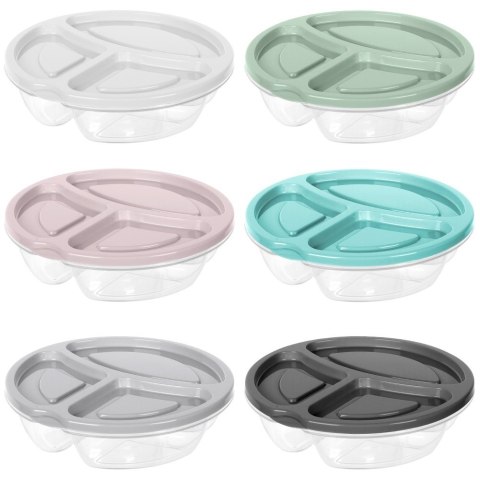 Pojemnik plastikowy na żywność z pokrywką dzielony 600 ml HOBBY LIFE 126044