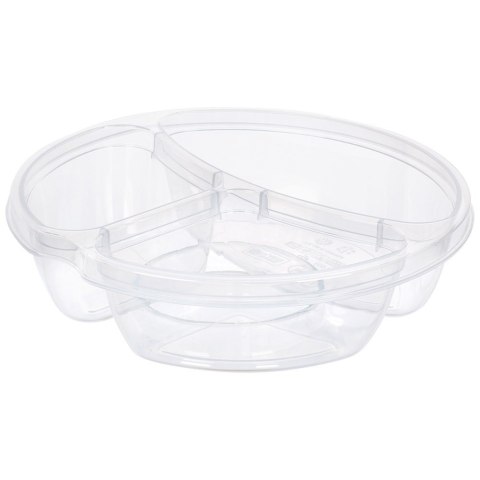 Pojemnik plastikowy na żywność z pokrywką dzielony 600 ml HOBBY LIFE 126044