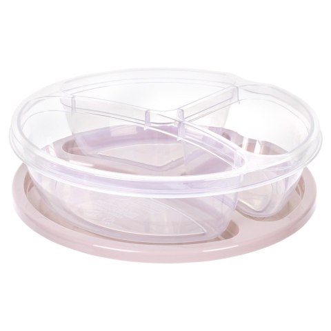 Pojemnik plastikowy na żywność z pokrywką dzielony 600 ml HOBBY LIFE 126044