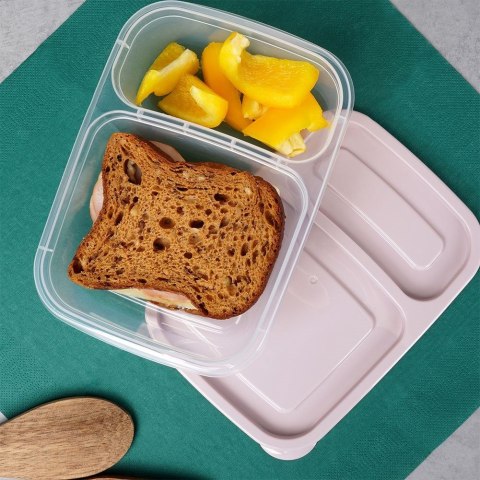Pojemnik plastikowy na żywność z pokrywką dzielony 750 ml ORION 127122