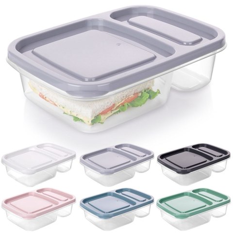 Pojemnik plastikowy na żywność z pokrywką dzielony 750 ml ORION 127122