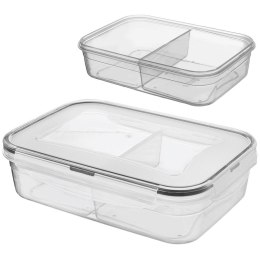 Pojemnik plastikowy na żywność z pokrywką i uszczelką dzielony 1L ORION 127156