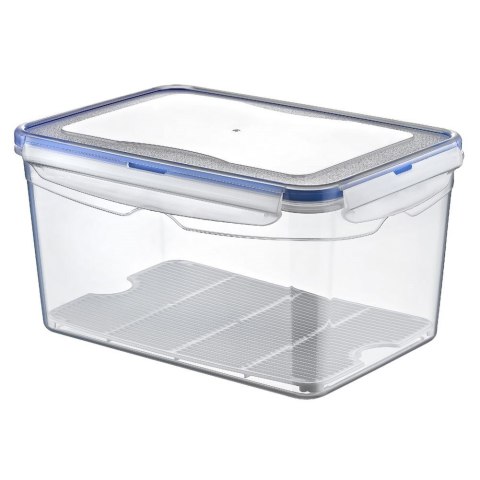 Pojemnik plastikowy na żywność z pokrywką i uszczelką z kratką 2.4L ORION 123838