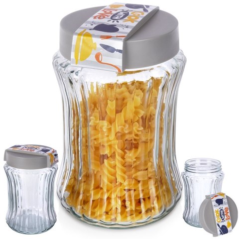 Pojemnik szklany na produkty suche sypkie płatki makaron sól 1.3L EXCELLENT HOUSEWARE 259385