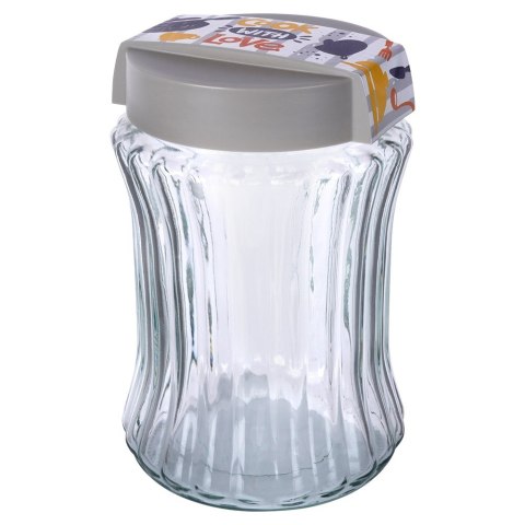 Pojemnik szklany na produkty suche sypkie płatki makaron sól 1.3L EXCELLENT HOUSEWARE 259385