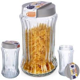Pojemnik szklany na produkty suche sypkie płatki makaron sól 1.6L EXCELLENT HOUSEWARE 259386