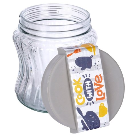 Pojemnik szklany na produkty suche sypkie płatki makaron sól 900 ml EXCELLENT HOUSEWARE 259384