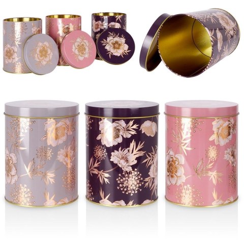 Pojemniki na kawę herbatę i cukier 10.5x14cm pojemnik 3 sztuki EXCELLENT HOUSEWARE 259197