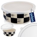 Miska kuchenna emaliowana z pokrywką SZACHOWNICA 15.5cm 800 ml ORION 129232