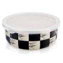 Miska kuchenna emaliowana z pokrywką SZACHOWNICA 17cm 1L ORION 129233