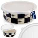 Miska kuchenna emaliowana z pokrywką SZACHOWNICA 19cm 1.5L ORION 129234