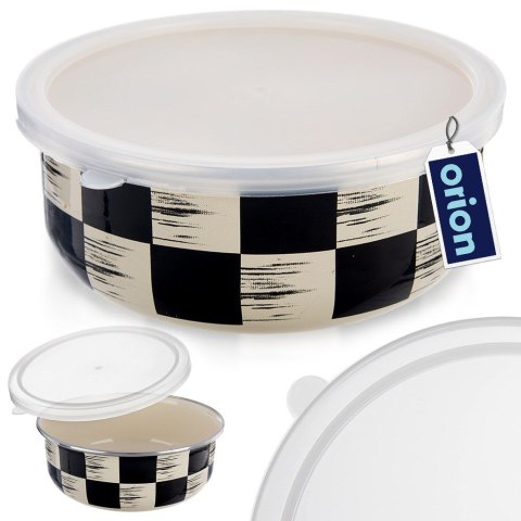 Miska kuchenna emaliowana z pokrywką SZACHOWNICA 19cm 1.5L ORION 129234