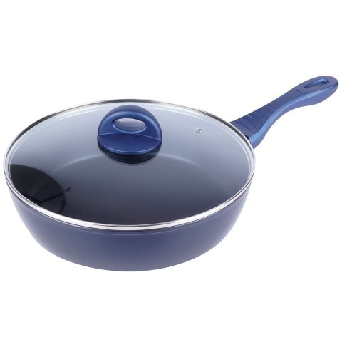 Patelnia diamentowa nieprzywierająca na indukcję ze szklaną pokrywką DIAMANT 28 cm ORION 112634