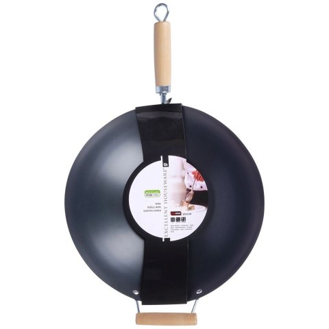 Patelnia głęboka wok stalowa nieprzywierająca duża 35 cm EXCELLENT HOUSEWARE 112919