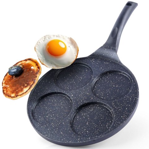 Patelnia granitowa do jajek sadzonych placków pancakes 4 otwory GRANDE 27 cm ORION 112935