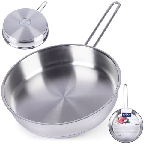 Patelnia stalowa ze stali nierdzewnej indukcja ANETT 26 cm ORION 112961