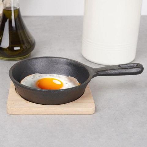 Patelnia żeliwna do serwowania z deską 12.5 cm 2-ele EXCELLENT HOUSEWARE 110504