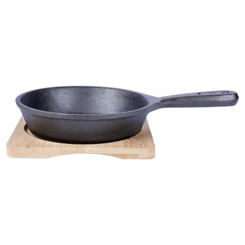 Patelnia żeliwna do serwowania z deską 12.5 cm 2-ele EXCELLENT HOUSEWARE 110504