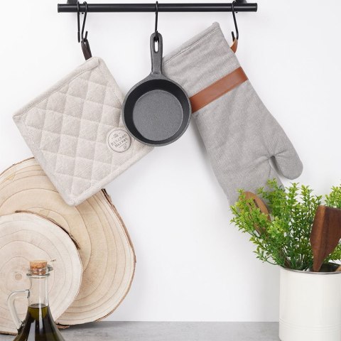 Patelnia żeliwna do serwowania z deską 12.5 cm 2-ele EXCELLENT HOUSEWARE 110504