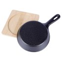 Patelnia żeliwna do serwowania z deską 12.5 cm 2-ele EXCELLENT HOUSEWARE 110504