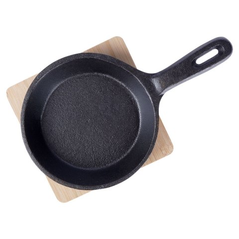 Patelnia żeliwna do serwowania z deską 12.5 cm 2-ele EXCELLENT HOUSEWARE 110504