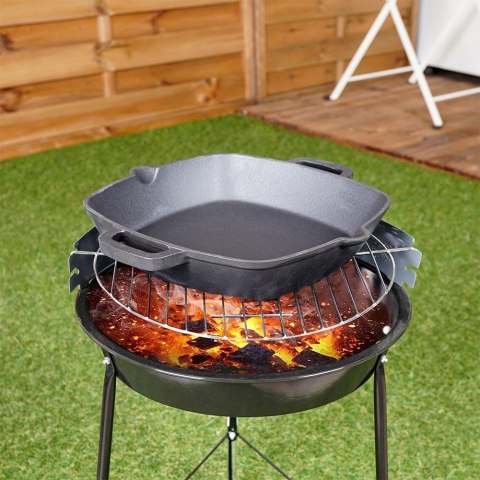 Patelnia żeliwna indukcja ciężka kwadratowa 33x25x5 cm 2.2L VILDE 110572