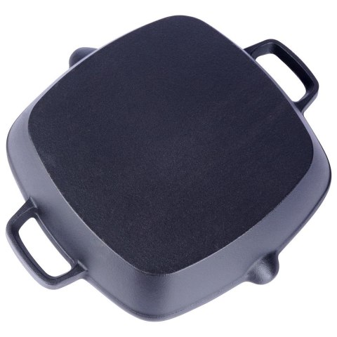 Patelnia żeliwna indukcja ciężka kwadratowa 33x25x5 cm 2.2L VILDE 110572