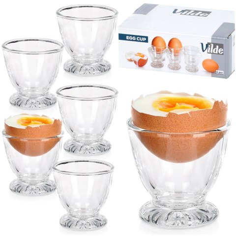 Podstawki szklane na jajko kieliszek stojak kieliszkido jajka 6 SZTUK VILDE 139751