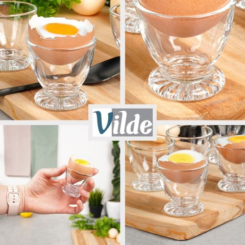 Podstawki szklane na jajko kieliszek stojak kieliszkido jajka 6 SZTUK VILDE 139751