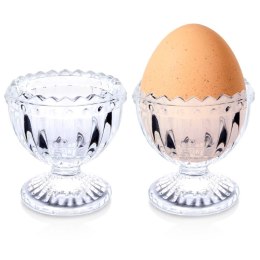 Podstawki szklane na jajko kieliszek stojak talerz do jajka 2SZT EXCELLENT HOUSEWARE 139355