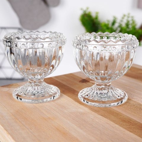 Podstawki szklane na jajko kieliszek stojak talerz do jajka 2SZT EXCELLENT HOUSEWARE 139355