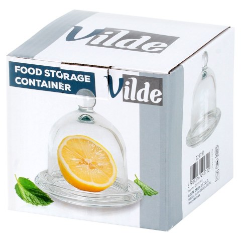 Pojemnik na cytrynę owoce owoc szklany z kloszem pokrywką pokrywą VILDE 229191