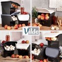 Pojemnik na warzywa i owoce ziemniaki cebulę z pokrywą popielaty 13L VILDE 730510-P