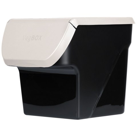 Pojemnik na warzywa i owoce ziemniaki cebulę z pokrywą popielaty 13L VILDE 730510-P