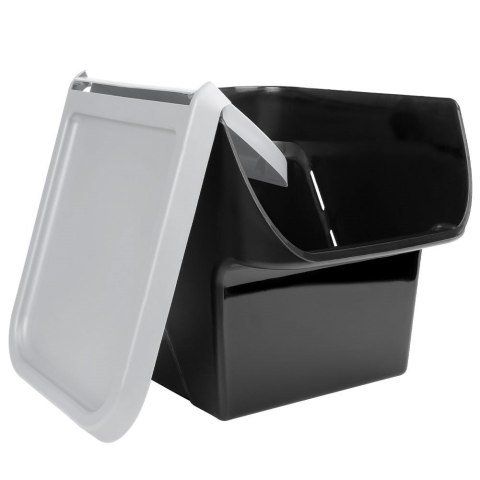 Pojemnik na warzywa i owoce ziemniaki cebulę z pokrywą szary 13L VILDE 730510-S