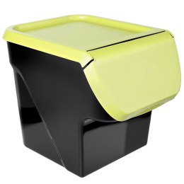 Pojemnik na warzywa i owoce ziemniaki cebulę z pokrywą zielony 13L VILDE 730510-L