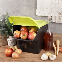 Pojemnik na warzywa i owoce ziemniaki cebulę z pokrywą zielony 13L VILDE 730510-L