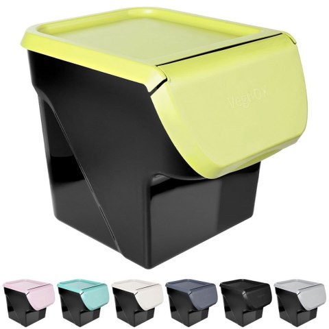 Pojemnik na warzywa i owoce ziemniaki cebulę z pokrywą zielony 13L VILDE 730510-L