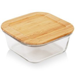 Pojemnik na żywność szklany z bambusową pokrywką i uszczelką naczynie żaroodporne ARIZONA 1.4L NAVA 10-143-213