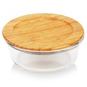 Pojemnik na żywność szklany z bambusową pokrywką i uszczelką naczynie żaroodporne ARIZONA 400 ml NAVA 10-143-220