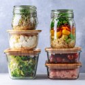 Pojemnik na żywność szklany z bambusową pokrywką i uszczelką naczynie żaroodporne ARIZONA 650 ml NAVA 10-143-201